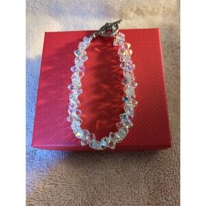 Swarovski Icicle .800 Silver Vintage Sparkling Bracelet